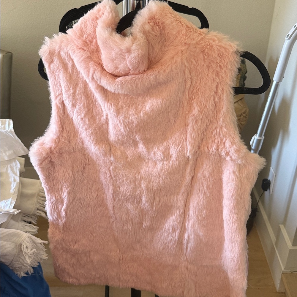 Hugo Buscati Pink Fuzzy Cowl Neck Sweater - Picture 2 of 2